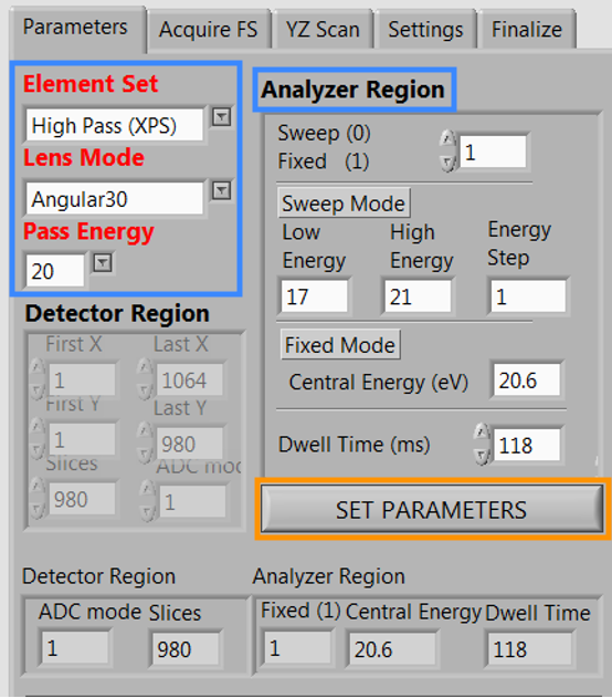 LabVIEW Set Parameters